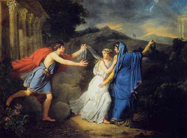 Marie-Guillemine Benoist L'innocenza tra il vizio e la virtu, France oil painting art